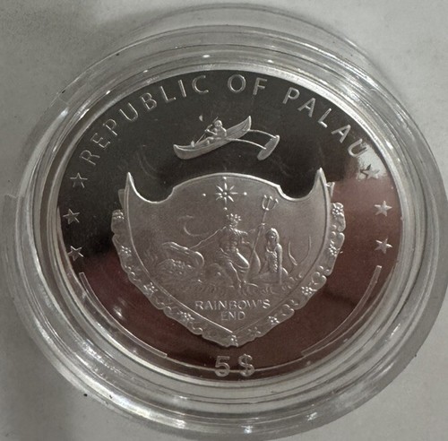 2021 $5 Palau Lady Luck High Relief 1 Oz Silver Proof Coin - Picture 4 of 4