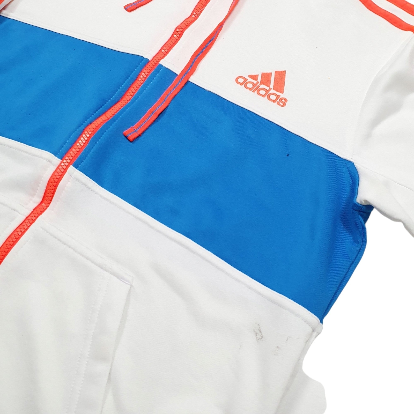 ADIDAS Full Zip Climalite Cotton Jumper Sweatshirt Mens M image 3