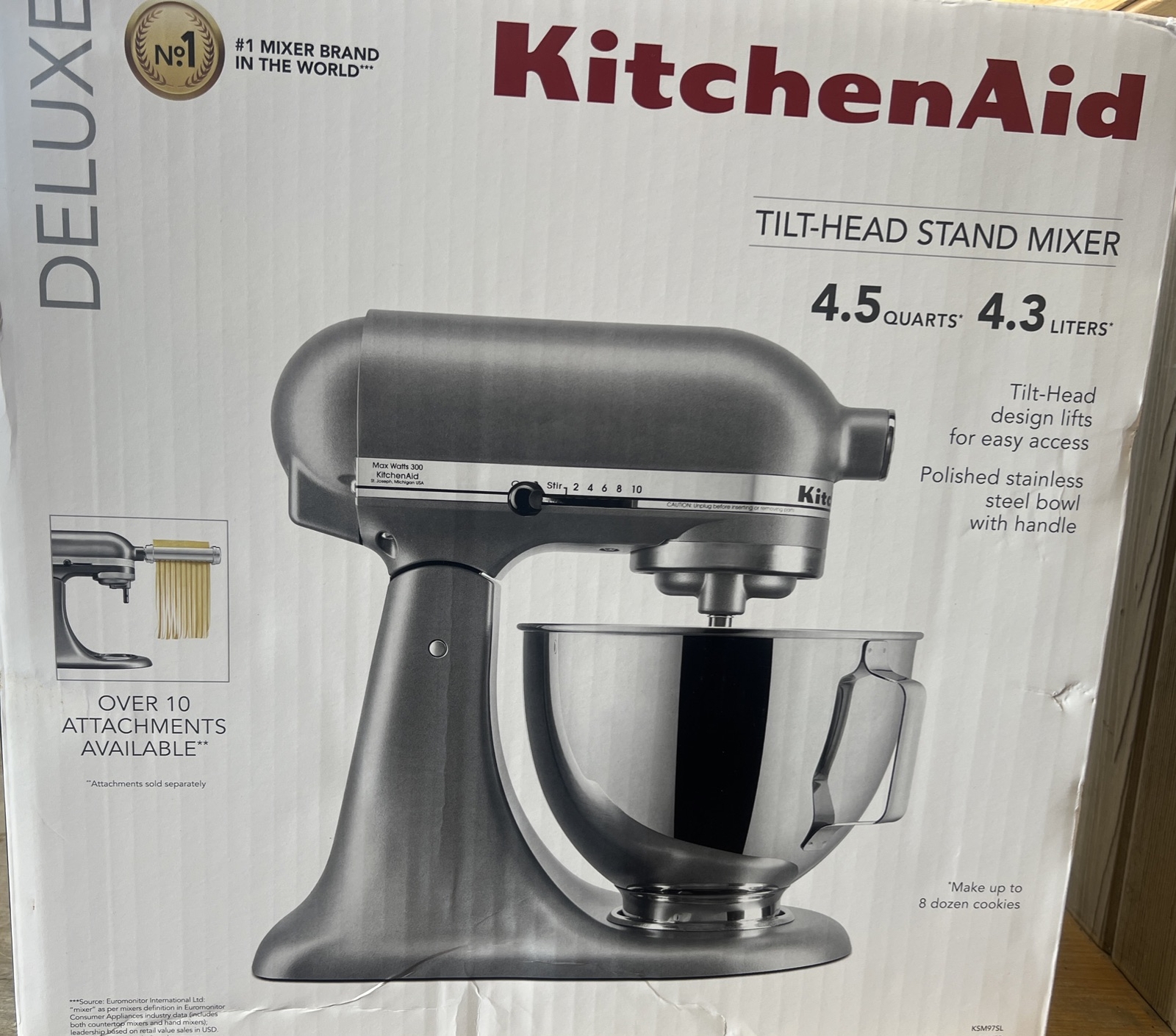 KitchenAid Deluxe 4.5 Quart TiltHead Stand Mixer KSM97SL eBay