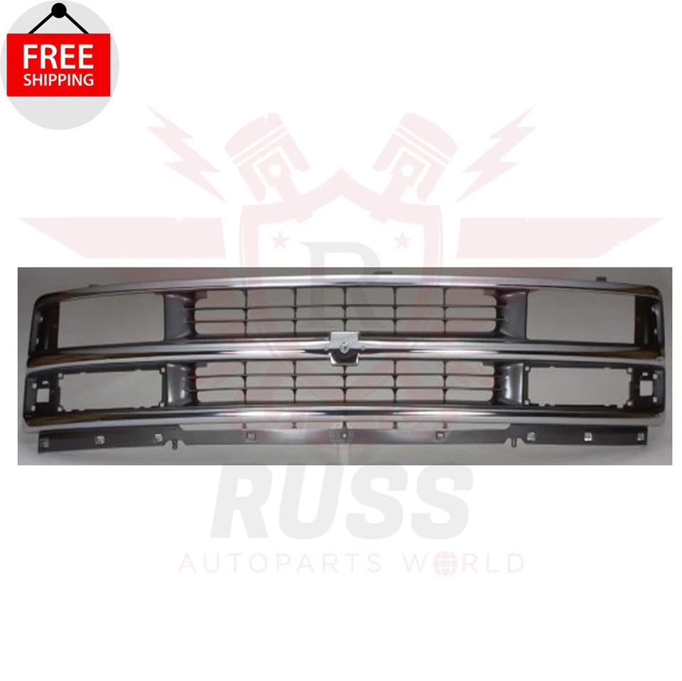 New Front Grille Assembly Chrome For 1996-02 Chevrolet Express 3500 Express 1500 - Изображение 4 из 4