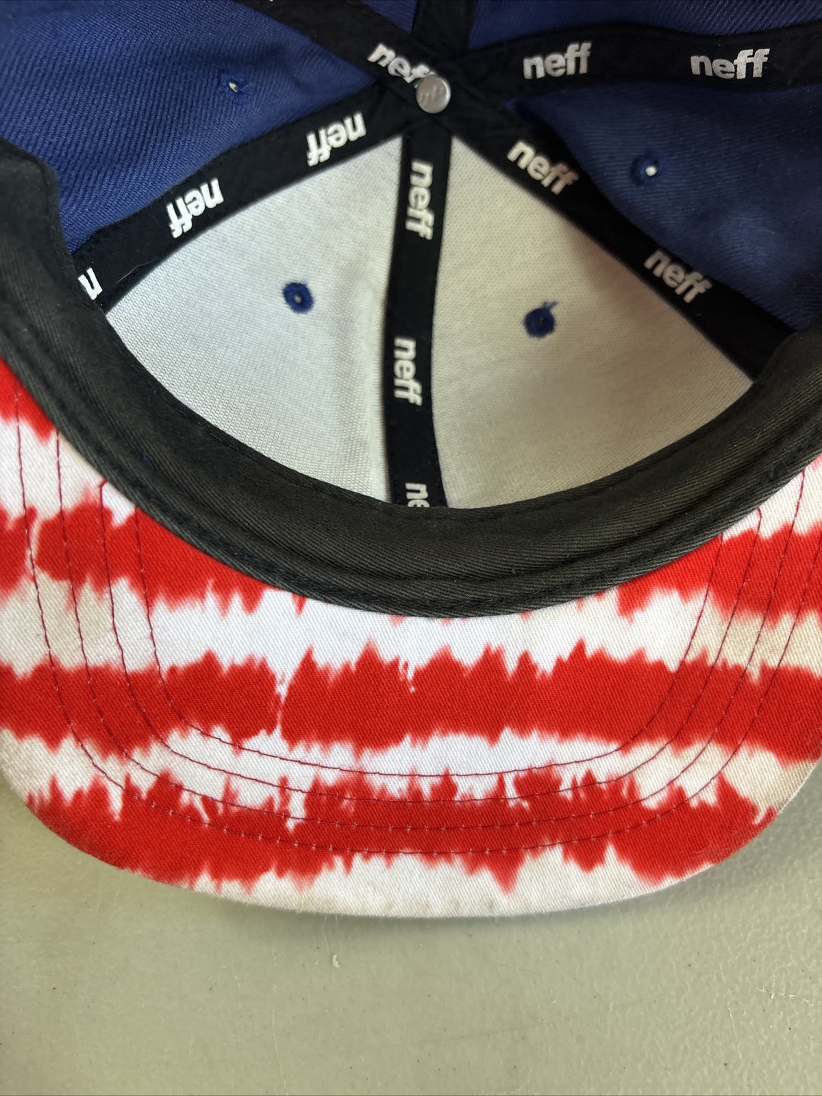 NEFF Hat Cap Snap Back Cap Adjustable Red White B… - image 12
