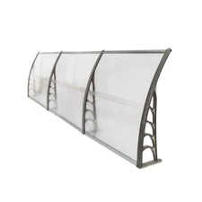 120" x 40" Polycarbonate Window Door Awning Canopy w/ Bracket Outdoor Patio6ysK