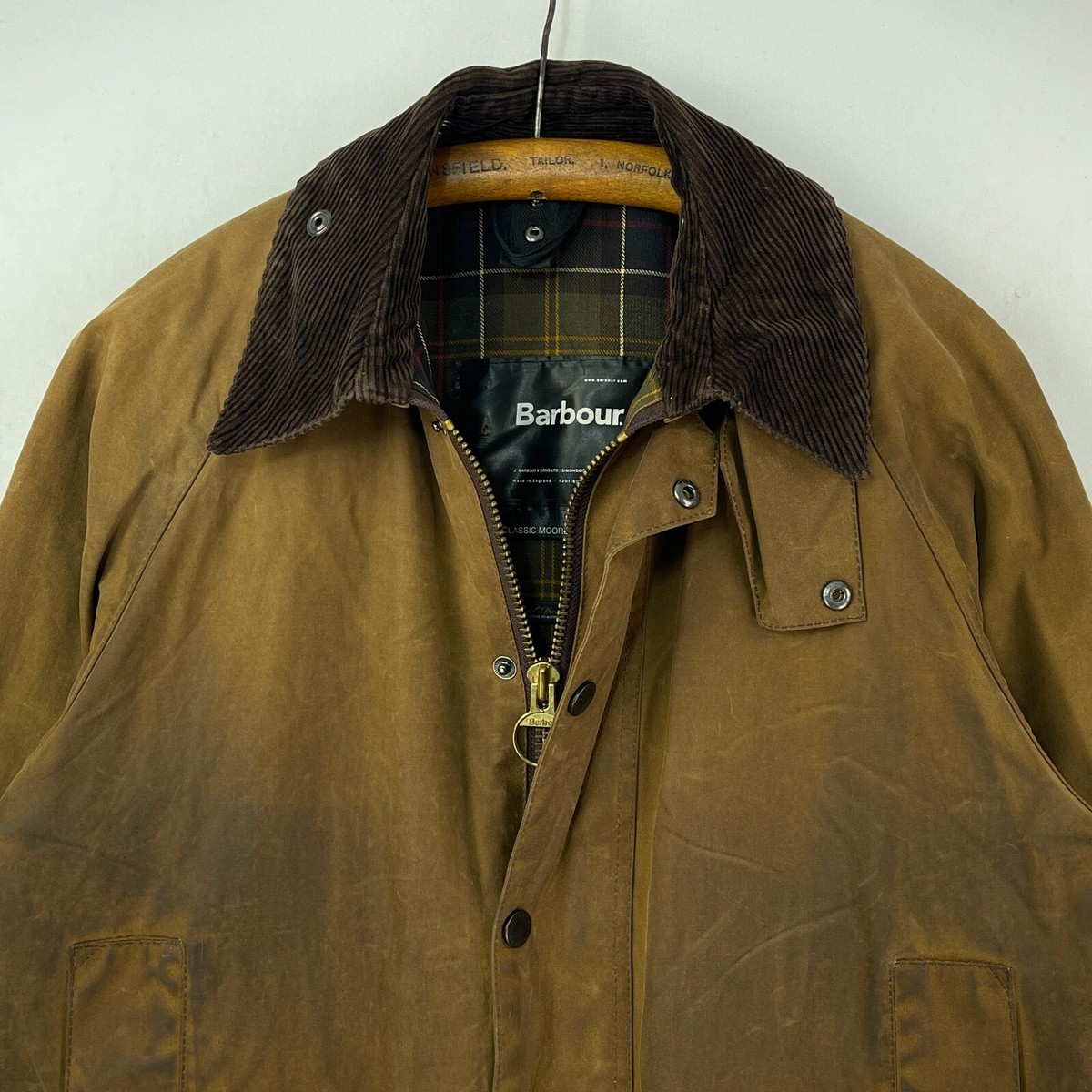 Barbour Classic Moorland Wax Jacket Mens C38 Medium Brown Barbour Classic Moorland Wax Jacket Mens C38 Medium Brown