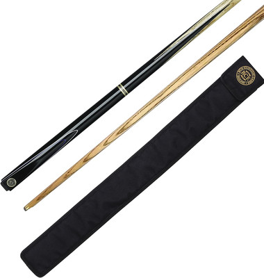 Unisex-Adult 2 Piece Ash Cue-145Cm with 9.5Mm Tip Snooker English Pool Cue, Blac
