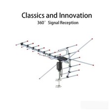 1080P HD TV Outdoor Amplified TV Antenna 360 Rotor Digital UHF VHF 22dB TA-001