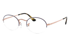 Ray Ban RX6547 3035 Polished Blue on Copper 52-22-145 mm Authentic Eyeglasses