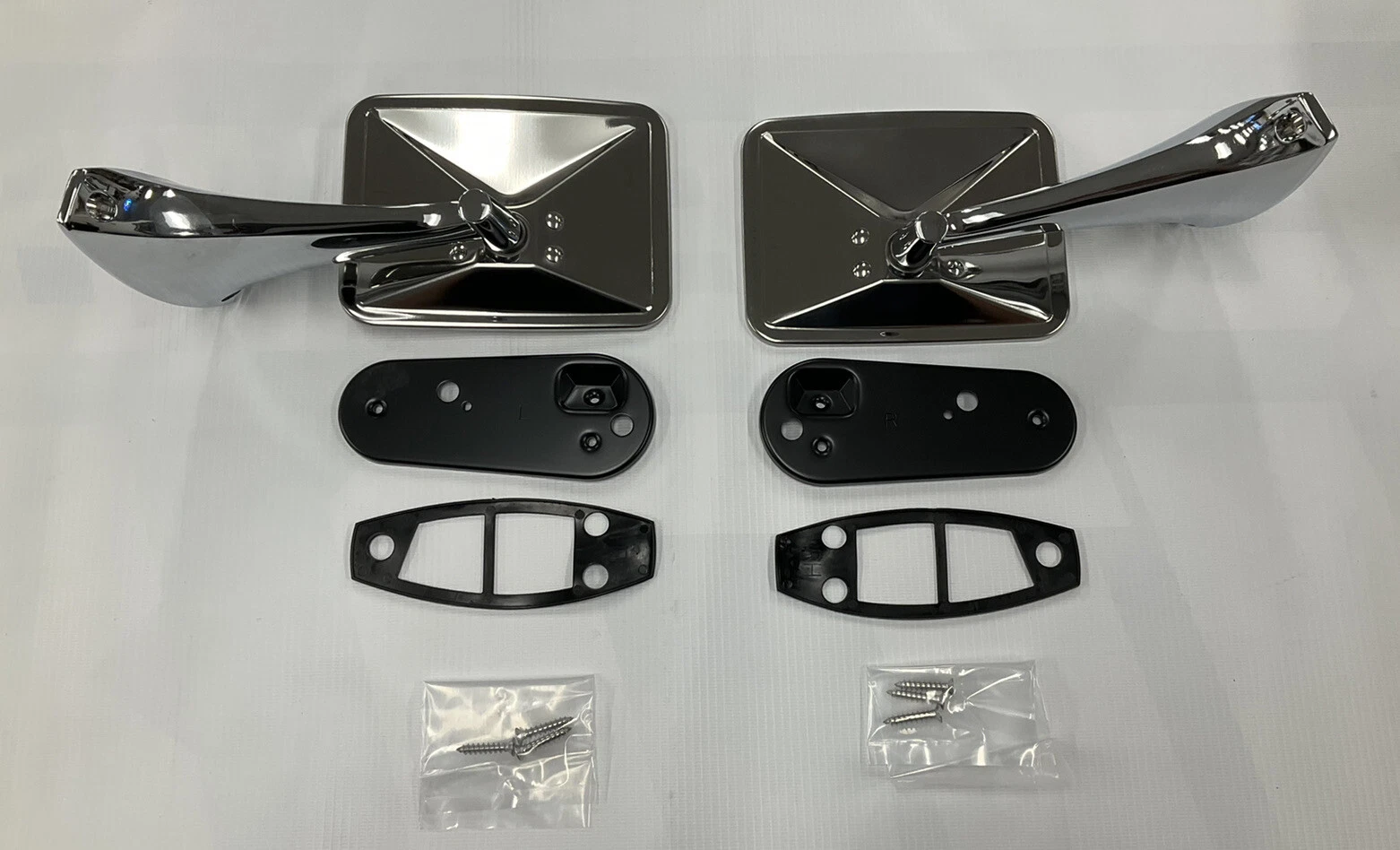 1970 1971 1972 Chevrolet Gmc Chrome Outside Sport Rearview Door Mirrors Pair New
Opens in a new wind