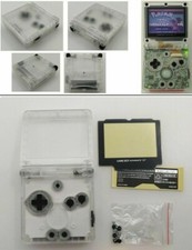 GBA SP Game Boy Advance SP Replacement Housing Shell Screen Transparent Clear