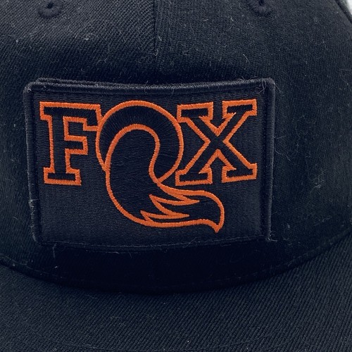 Fox Racing Hat Motocross Black Orange SnapBack Large Logo Cleaned Patch Hook Loo - Picture 3 of 13