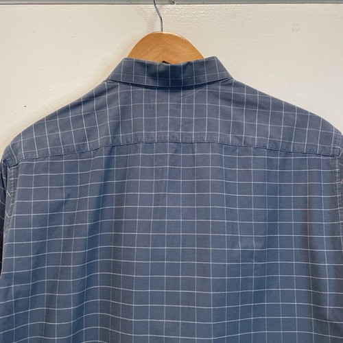 Theory Herren Hemd Gr. Large grau schwarz kariert leichte Knopfleiste Baumwolle - Bild 9 von 24