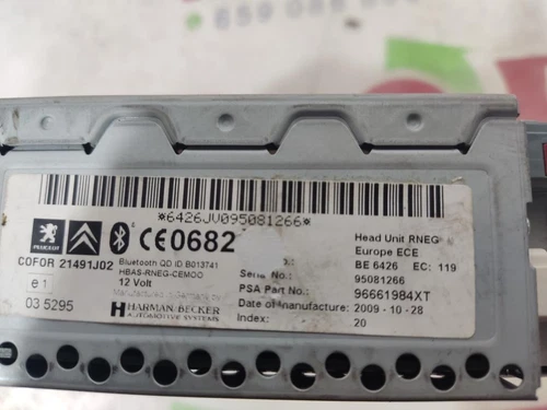 96661984XT Sistema Audio/Radio Cd para PEUGEOT 5008 Confort 2009 418930 - Imagen 2 de 9