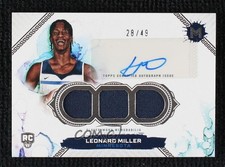 2023-24 Topps Motif Rookie Triple Relic 28/49 Leonard Miller #127 Auto 1o88