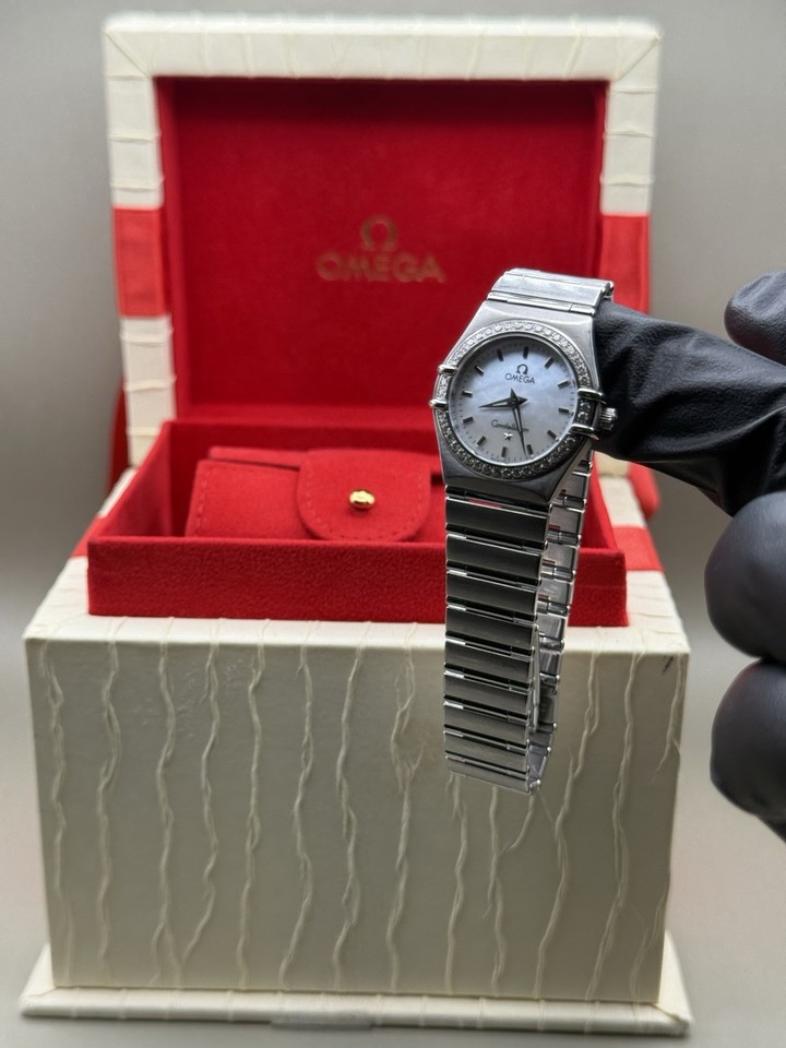 Costellation Box Omega Constellation Mini 1476.71 /66 Diamond MOP Quartz 22.5mm with ...