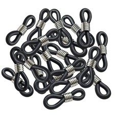40 Pieces Eyeglass Chain Ends Adjustable Rubber Spectacle End Connectors for Ey