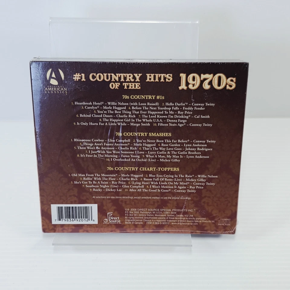 #1 Country Hits Of 1970's - V/A (3 CD's Digipak) New Sealed - Image 2 of 4