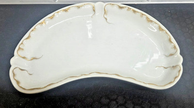 Theodore Haviland Limoges Knochenschale geteilt Servierplatte Goldrand Vintage Frenc