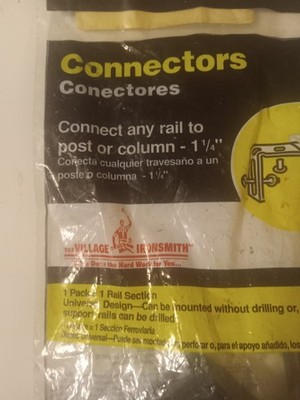 Village Ironsmith Post Connectors Or Column 1 1/4  ND 125 Black Textured New
