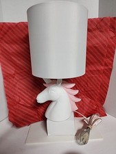 White and pink unicorn lamp