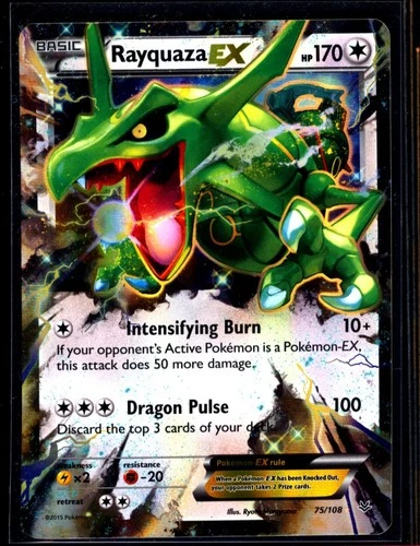 ▸ Rayquaza EX | Roaring Skies | Holo Rare | 75/108 NM TCG Pokemon 0104#226