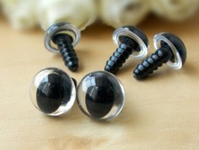 40pcs 15mm Clear Safety Eyes Plastic Craft for Cat Stuffed Doll Animal DIY
