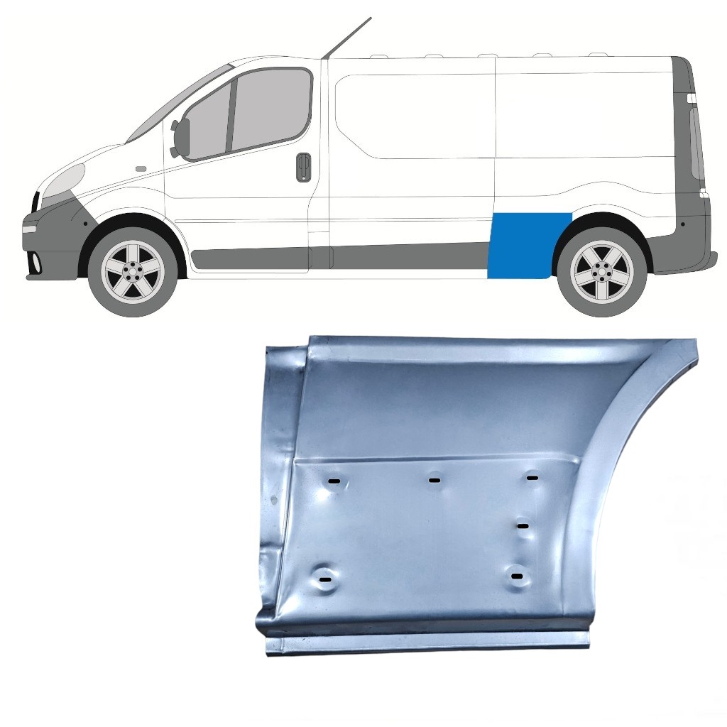 Rear wing repair panel for Opel Vivaro 2001-2014 / Left