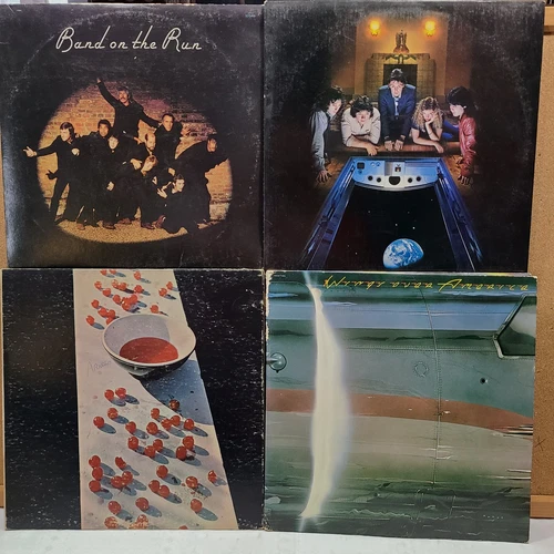 Paul McCartney Wings 4 LP Lot Over America Band on the Run Back to the Egg Vinyl
