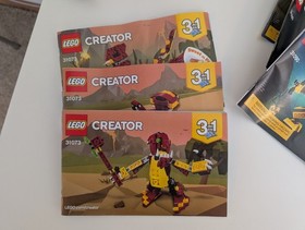 Lego Creator Sets: 31045, 31058, 31073, 31090 Used, Open, Incomplete  Read Desc.
