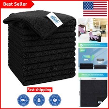Luxurious Microfiber Cleaning Cloths: 12 Pack Scratch-Free Highly Absorbent