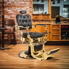 Professional Salon Chair with Adjustable Headrest, Hydraulic Lift, PVC Leather
