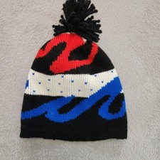 Wigwam Mills Ski Hat/Beanie Red/White/Blue Orlon Acrylic Made in USA vintage