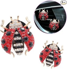Car Accessories, 2pcs Red Bling Air Vent Clips Car Air Freshener, Cute Dashb