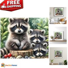 Colorful DIY 5D Raccoon Diamond Painting for Adults - Complete Art Set 13.78inx