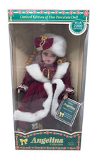 2000 Angelina Visconti Angelina Collection Holiday Red Velvet 16" Porcelain Doll