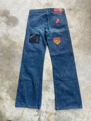 Jil Sander Raf Simons Era Patched Denim Jeans Size 30 Made In Italy Wide Leg