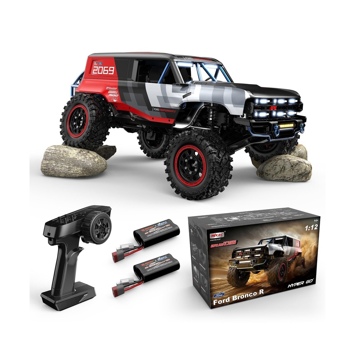 H12P 1/12 Ford Bronco R Brushless RC Crawlers for Adults
