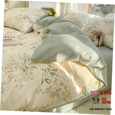4pcs Duvet Cover Set- 100 Cotton Comfort Duvet Cover Set,Include Floral Queen