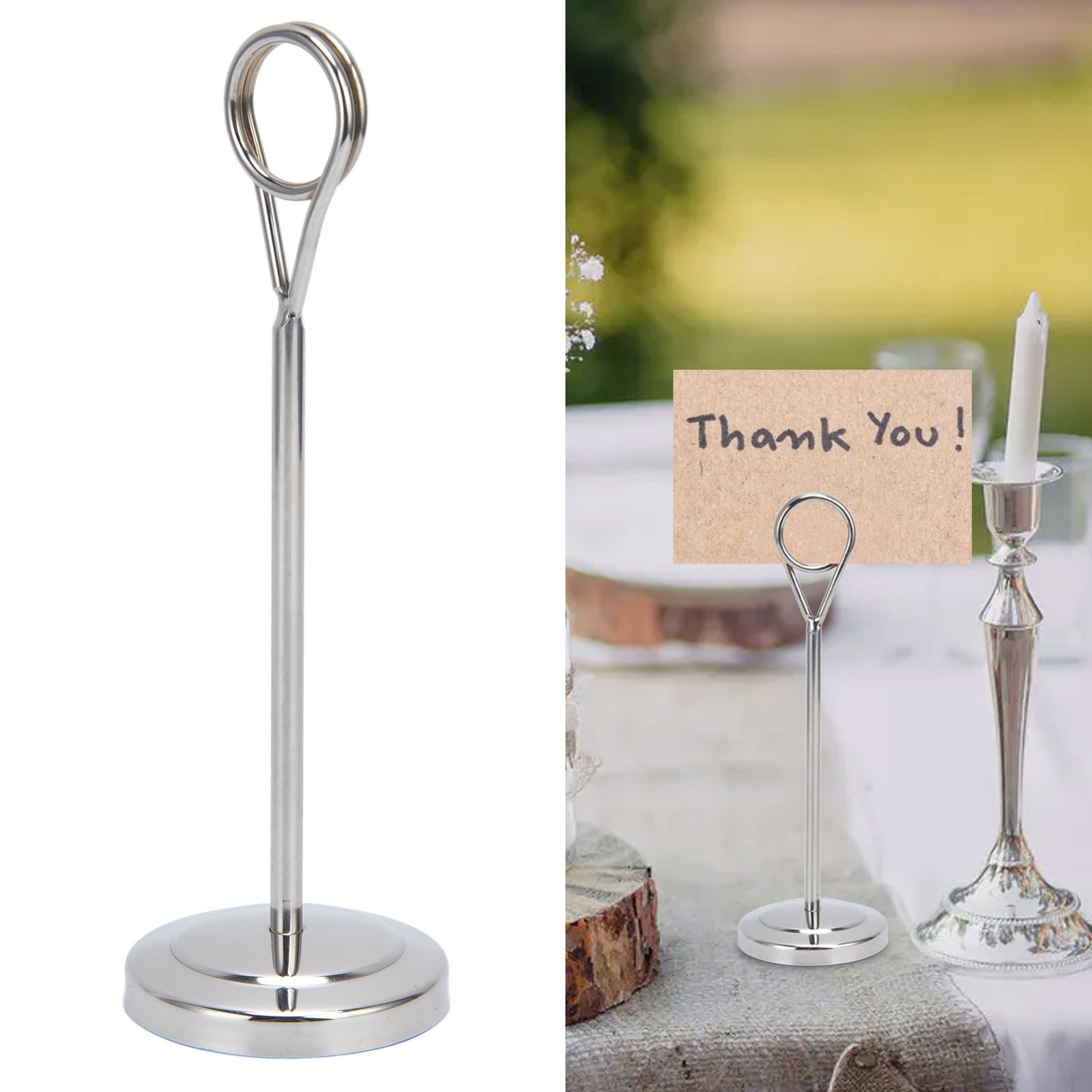 Stainless Steel Dinner Holder Wedding Hotel Banquet Restaurant Menu Round M