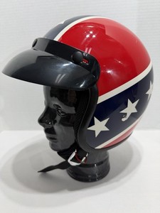 1970 rebel flag motorcycle helmet Vega Helmets Warrior Half w/Sunshield, Patriotic Graphic XS (7817-051) : Automotive 1970's American Flag Motorcycle Helmet