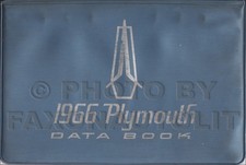 1966 Plymouth Data Book Dealer Album Barracuda Fury Belvedere Valiant Satellite