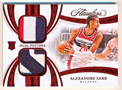 2024-25 Flawless Alexandre Sarr Dual Patches Ruby Patch Rc #DP-AXS (05/15)