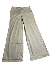 Lands End Women Tan Flat Front Medium Wash Pant Size 8