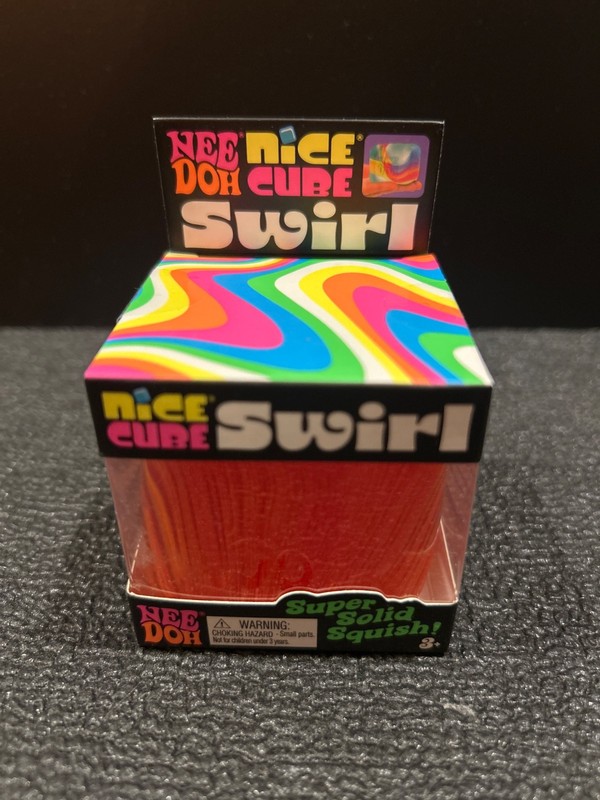 NeeDoh Nice Cube ORANGE Swirl - NEW IN BOX - Free Shipping