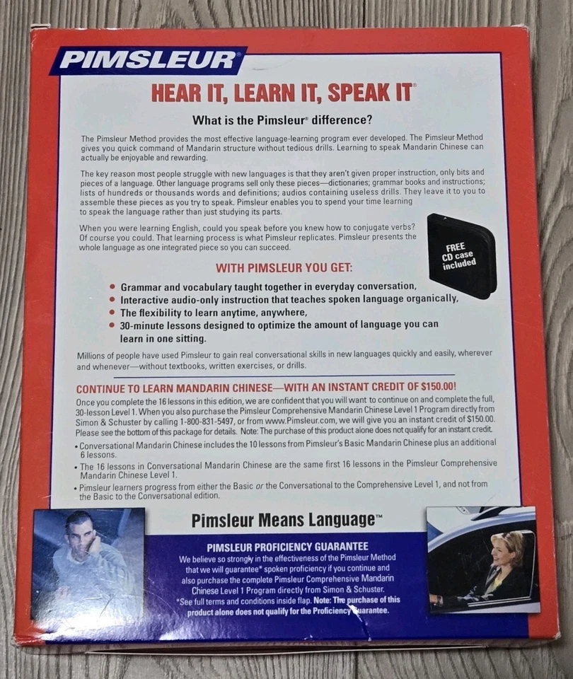 Pimsleur Conversational Mandarin Chinese Lessons 8 CDs NEW Language Audio Discs - Image 3 of 4