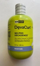 NEW Deva Curl No-Poo Decadence Zero Lather Cleanser for Ultra Rich Moisture 12oz