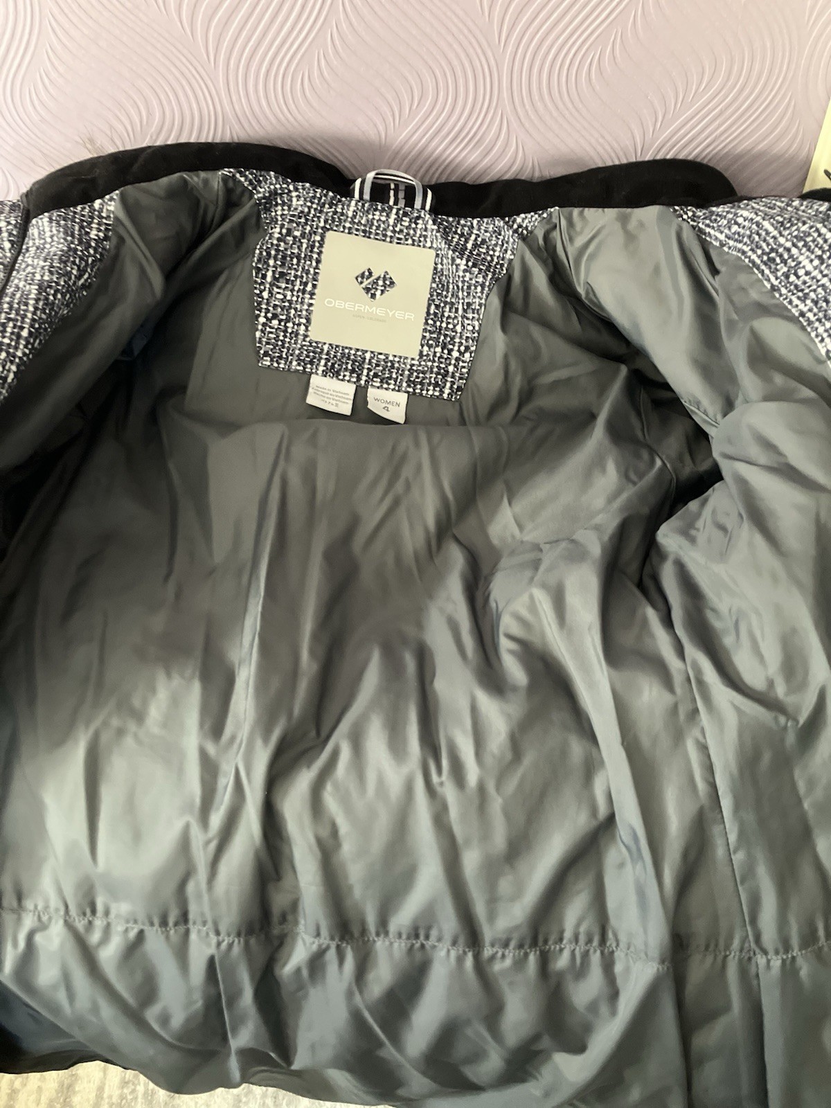 Jacket OBERMEYER SKI THERMORE Graphite Print Zipp… - image 19