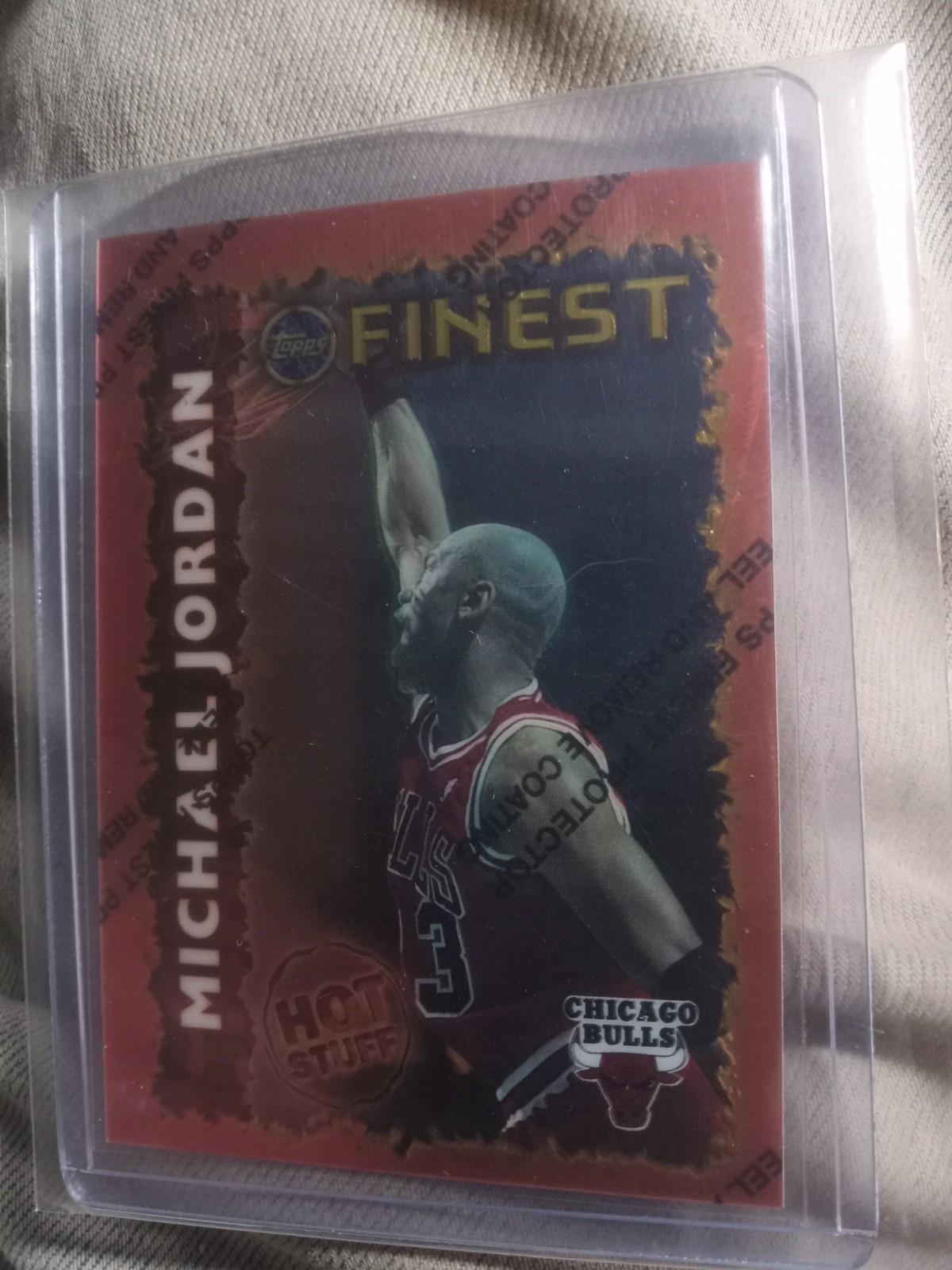 1995-96 Topps Finest - Hot Stuff Michael Jordan #HS 1  With Coating!!