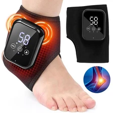 Electric Ankle Brace with Heat & Vibration Massage Support for Foot & Joint