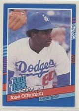 1991 Donruss Rated Rookie Jose Offerman (No Yellow Pattern on Card Right) 0a10. rookie card picture