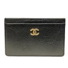 CHANEL Coco Mark Black Pass Case for Women, Free Shipping [Used]