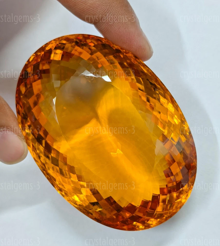 895 Carat Orange Citrine Oval Shape Glass Field Loose Gemstone - Image 2 of 4